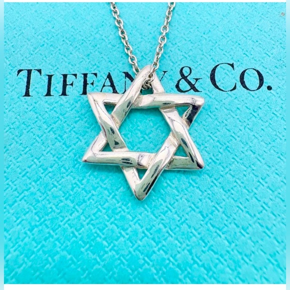 Tiffany & Co Star of David Pendant Necklace Elsa Peretti Sterling Silver - Picture 1 of 7
